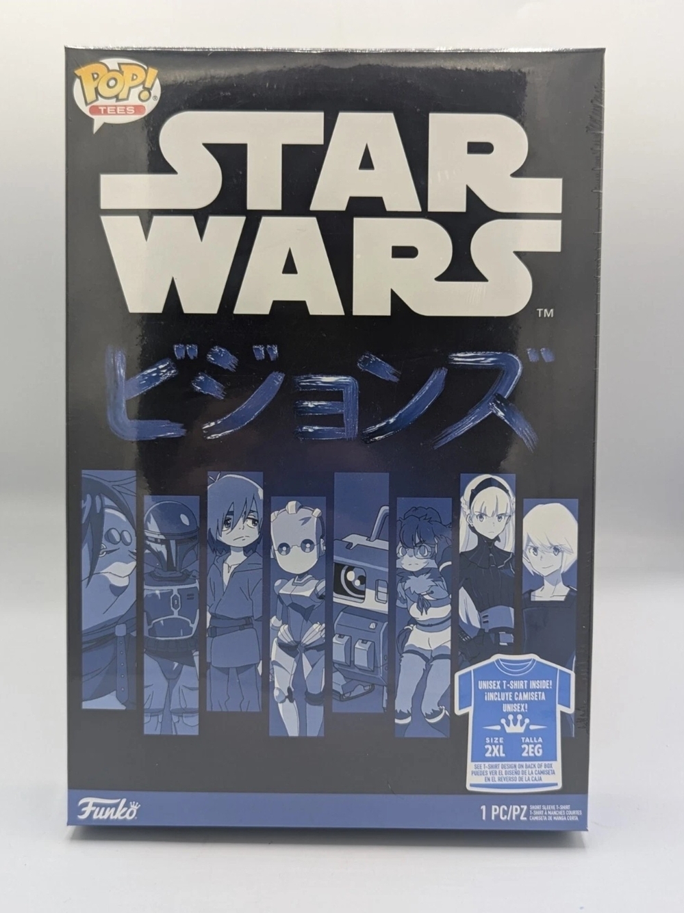 New Sealed Funko Pop Tees STAR WARS T-Shirt Unisex 2XL Kyoto Anime